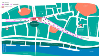 Martinistraße – Karte der Straßensperrung