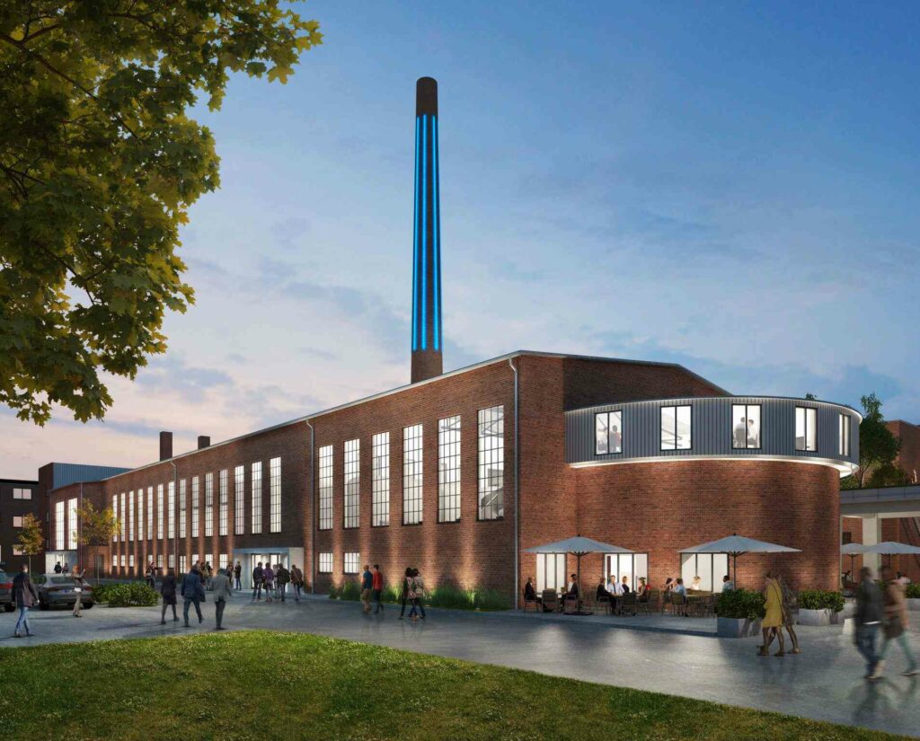 Tabakquartier – Heizwerk mit Schornstein