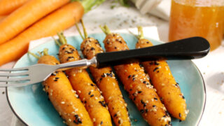 Blog Jahreszeitenküche: Rezeptbild, glasierte Karotten