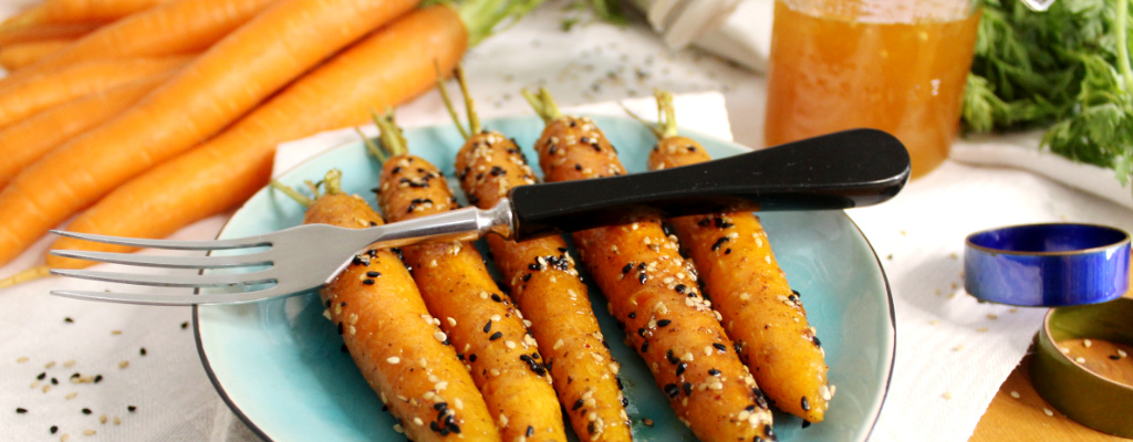 Blog Jahreszeitenküche: Rezeptbild, glasierte Karotten