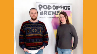 Jonni Debus und Katrin Dietl vom Pop Office Bremen
