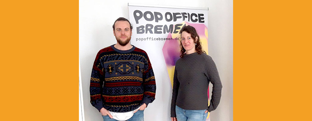 Jonni Debus und Katrin Dietl vom Pop Office Bremen