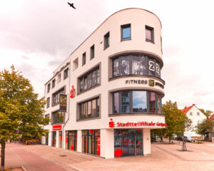 Außenansicht der Stadtteilfiliale in Gröpelingen der Sparkasse Bremen