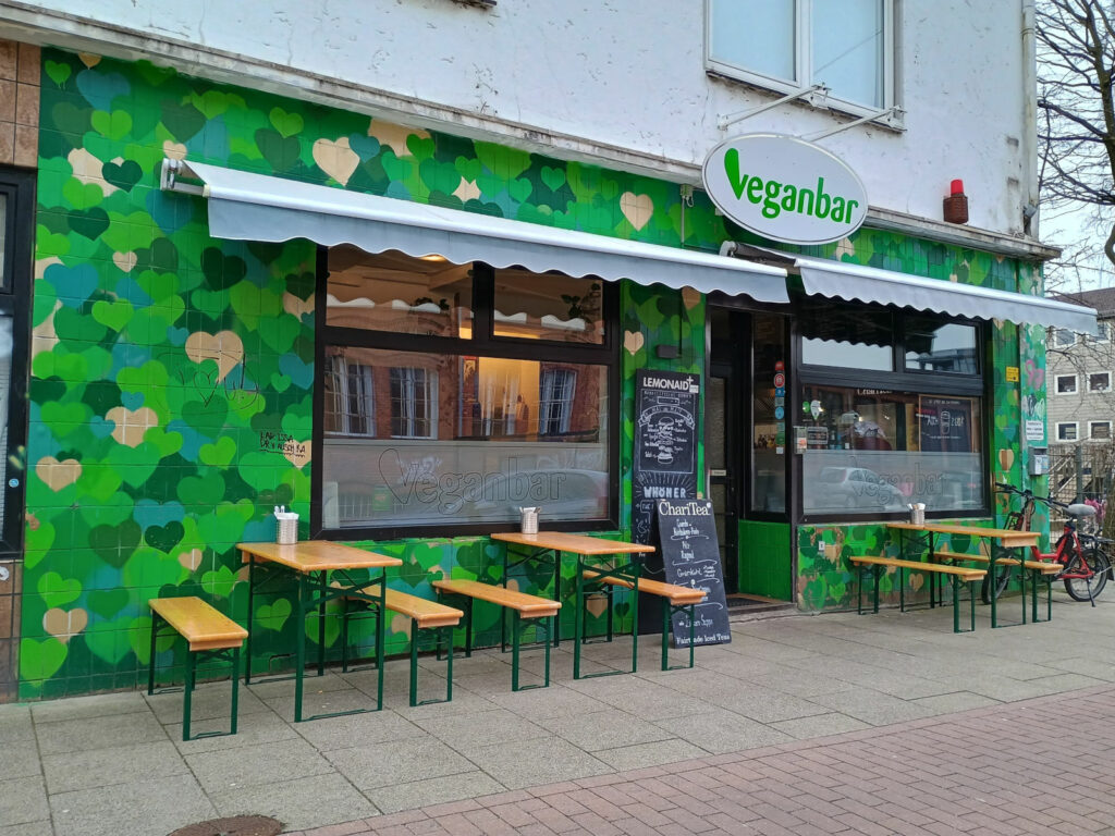 Außenansicht der Veganbar in Findorff