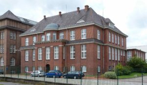 Blick auf die Villa für technische Verwaltung der ehemaligen Bremer Wollkämmerei