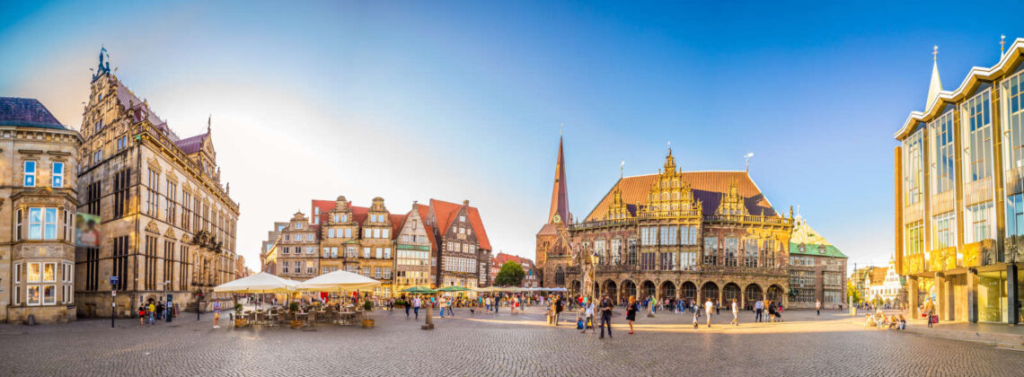 Panoramaansicht des Bremer Marktplatzes