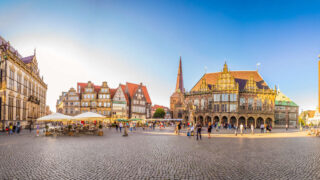 Panoramaansicht des Bremer Marktplatzes