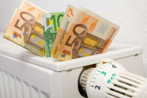 Richtig heizen Geldscheine