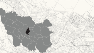 Karte von Bremen mit dem Stadtteil Findorff hervorgehoben