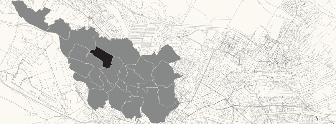 Kartenansicht von Bremen mit markiertem Stadtteil Gröpelingen