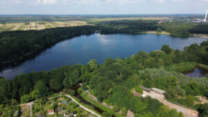 Luftaufnahme des Unisees in Bremen