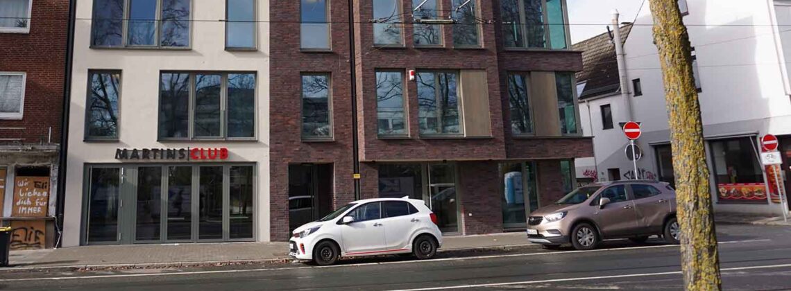 Neuer roter Backsteinbau der Martinsclub-Geschäftsstelle im Buntentorsteinweg in Bremen-Neustadt