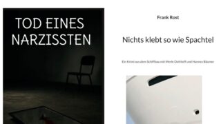 Zwei Krimmibücher. Schwarz und wiess mit einem Schiff. Männer die arbeiten