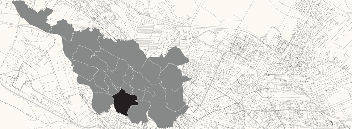 Kartenansicht von Bremen mit markiertem Stadtteil Neustadt