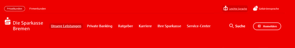 Cockpit Immobilie: Anmeldung auf der Website der Sparkasse Bremen