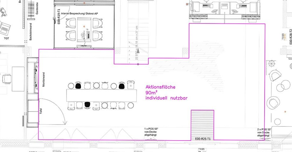 Grundriss der Stadtteilfiliale Vegesack für Ausstellungen