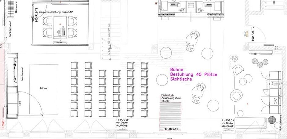 Grundriss der Stadtteilfiliale Vegesack für Konzerte