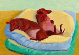 Der Dackel, Kunsthalle Bremen: Ein Bild von David Hockney