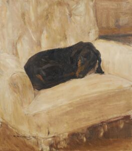 Der Dackel, Kunsthalle Bremen: Ein Bild von Max Liebermann